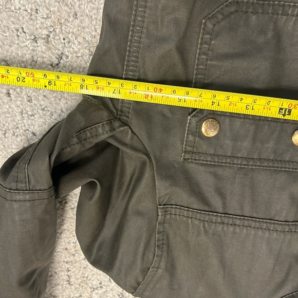 J. Crew S EUC Olive Green waxed barn coat field coat jacket- classic/equestrian - Picture 9 of 13